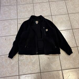 Carhartt Black Jacket with Orange Logo